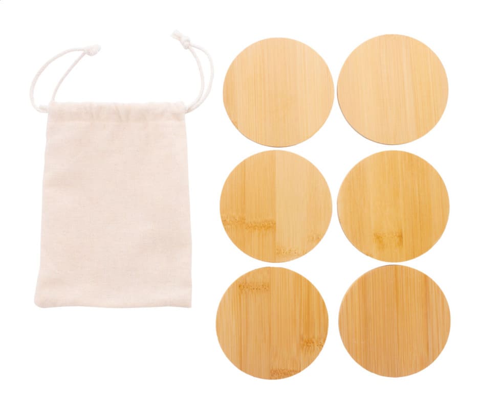 BAMBI SET - eco-neutral Set of 6 Bamboo Coasters