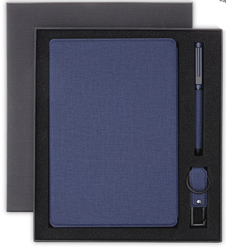 LENZEN - CHANGE ZERO Sustainable Gift Set with Refillable Notebook, Pen & USB Keychain