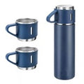 SAFFLE - Giftology Family Set of Vacuum Flask & Two Cups - Navy Blue