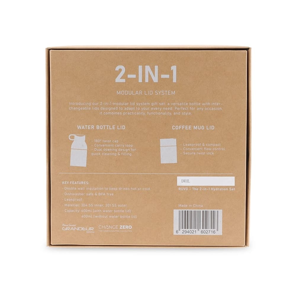 RUVO - CHANGE ZERO 2-in-1 Modular Hydration Gift Set-Blue