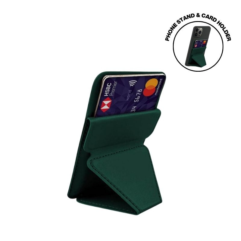 ODDA - Mag Card Holder with Phone Stand -green